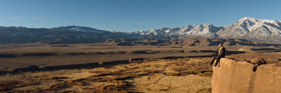 Author watching sunrise in Bishop, CA. 2022